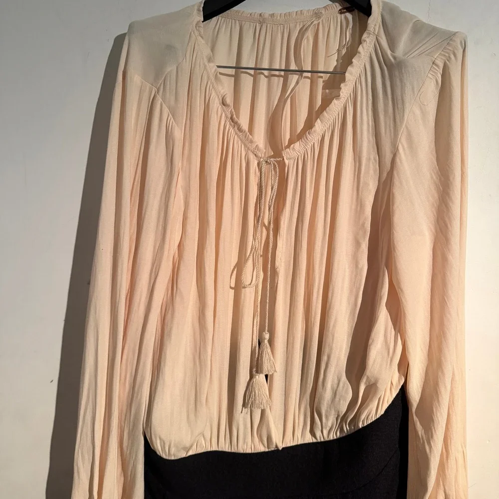 Free‎ People Size 12 Aida Romper Balloon Puff Sleeve Boho Indie